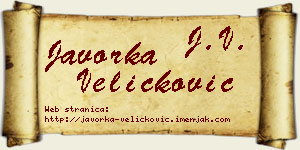 Javorka Veličković vizit kartica